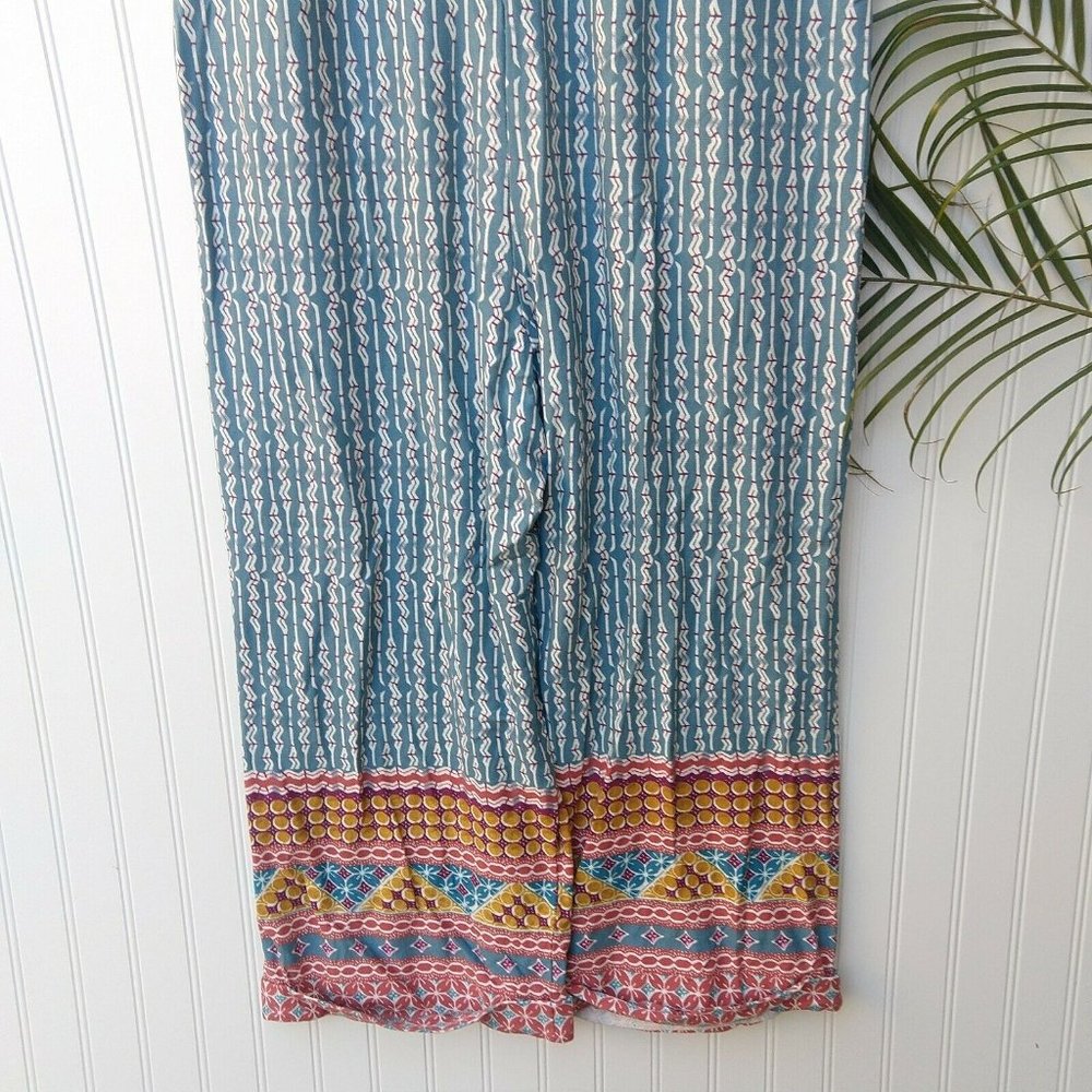 Anthropologie Saturday Sunday Lizzy Jumpsuit Size S Cotton Boho Floral Wide Leg - Picture 10 of 11